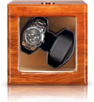 Winder Automatic Double Watch Winder Support USB, AC Adapter and Battery Powered Quite Motor Watch Winder Watch Box Case Watch Storage voice Natural Solid Wood Watch 