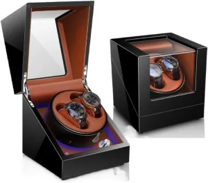 Winder Automatic Watch Winder Box relic for Watches 5 Rotation Mode Settings with Blue Led Light Watch Box VejiA Watch Case Watch 