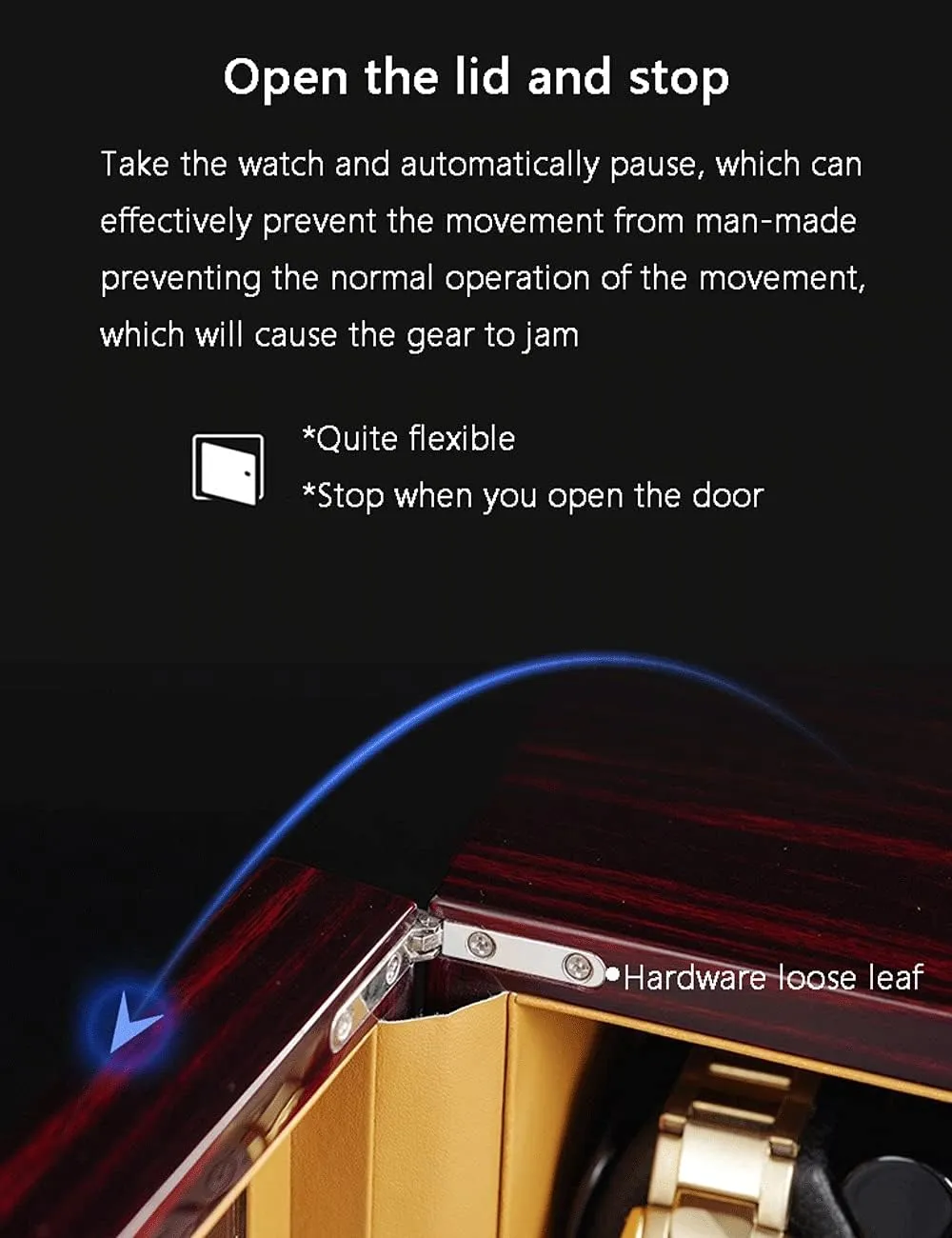 Winder Box,Mute Motor Dual Watches Rotation Storage colonize output figure Case Display Box for Automatic Mechanical Watches Watch Winder Display Watch Box Case Watch Storage 4 Watch 