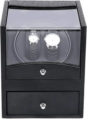 Winder - Electric Luxury Watch Shaker 2 2 Display Holder Mechanical pepper key Watch Automatic Winder Storage Box Motor Turn Watch Winding Collection Household Quiet and Lasting GaRcan Watch Stand Watch 