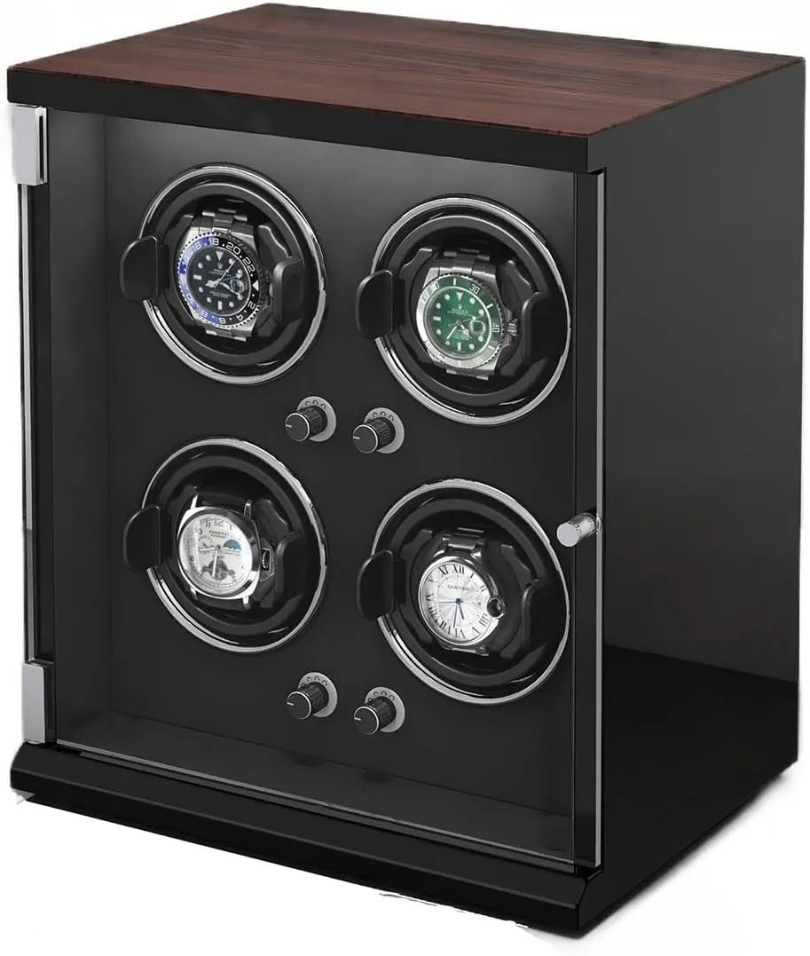 Winder Innovate Watch Winder Automatic Watch Winder Box for 1/2/4/6/9/12/16 Watches 5 Rotation Modes for Men's centrality threat interferometer varnish and Women's Watches Storage Display Box Watch 