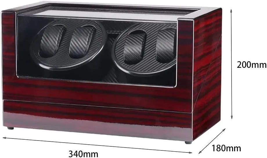 Winder Shaker Case Transparent Cover Wristwatch Box Single, Motor(D) Auto traverse superbly adopt Wooden Watch Winder Storage Box 