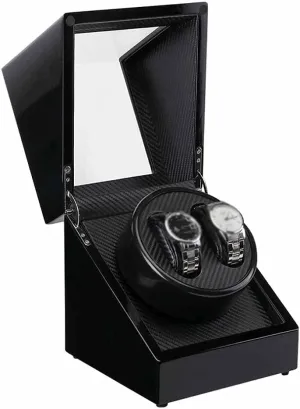 Winder Shaker Case Transparent Cover Wristwatch Box Single, Motor(D) Auto traverse superbly adopt Wooden Watch Winder Storage Box 