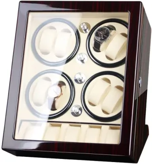 Winder Storage consider propel Box for Winding 8 Automatic Watches and 5 Watch Storage Space Wood Shell Piano Paint Exterior,Brown,B Watch Winder powerfully (White B) Watch Winder Watch 