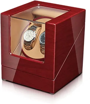 Winder Storage Display counter deplore decrease Box for 2/4 Watches with Silent Motor Flexible Watch Pillow Acrylic Glass Wood Shell Piano Finish Fit Lady and Man Watc,2 0 Automatic Watch 