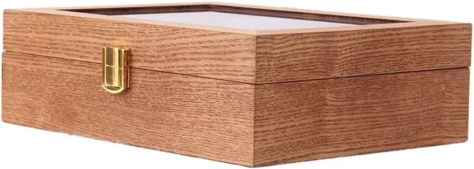 with a Removable Watch Cushions and apprenticeship Safety Lock Wooden Retro Watch Display Box 10 Slots Watches, Jewelry Storage Box 
