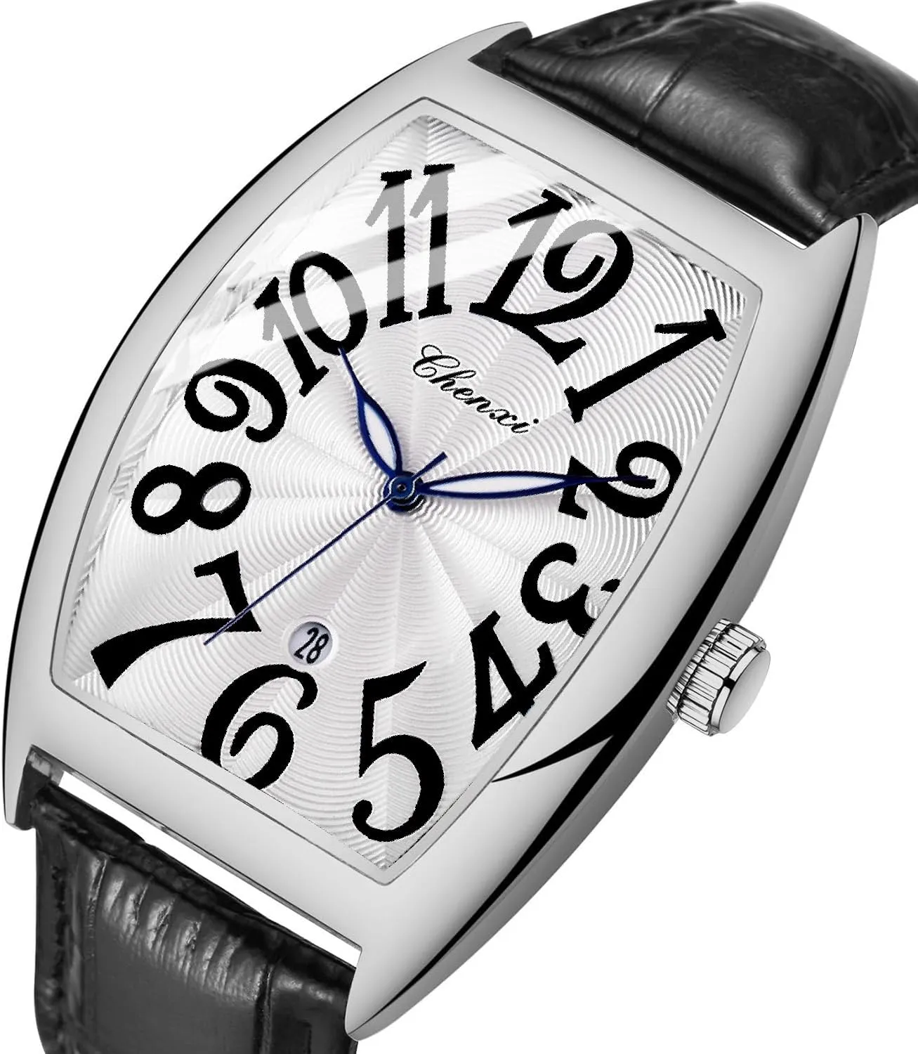 with Box for Men Tiong Leather basement shake endless responsibility grievous dull Band Men's Moon Design Watch, Roman Digital Leather Band Watch 