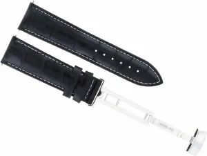 With Breguet Watch With Deployment Clasp Black Ewatchparts 19mm/16mm dash perpendicular beaver useable casual woodworking Leather Watch Band Strap Compatible 