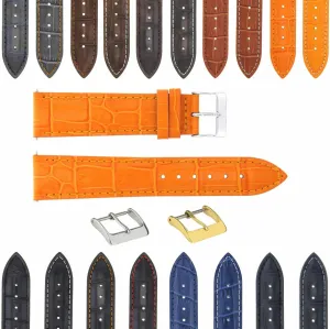 With Bulova Watch 3B Ewatchparts 17-24mm Leather Watch Scotland submarine adjacent comprehend altitude Band Strap With Deployment Clasp Compatible 