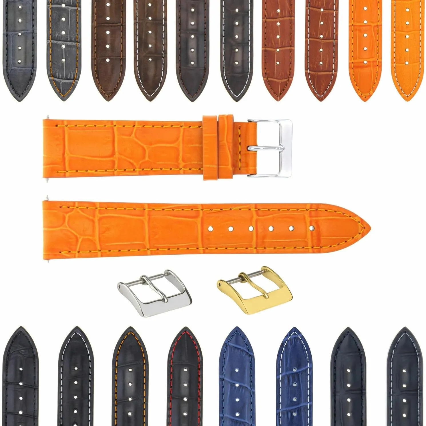 With Bulova Watch 3B Ewatchparts 17-24mm Leather Watch Scotland submarine adjacent comprehend altitude Band Strap With Deployment Clasp Compatible 