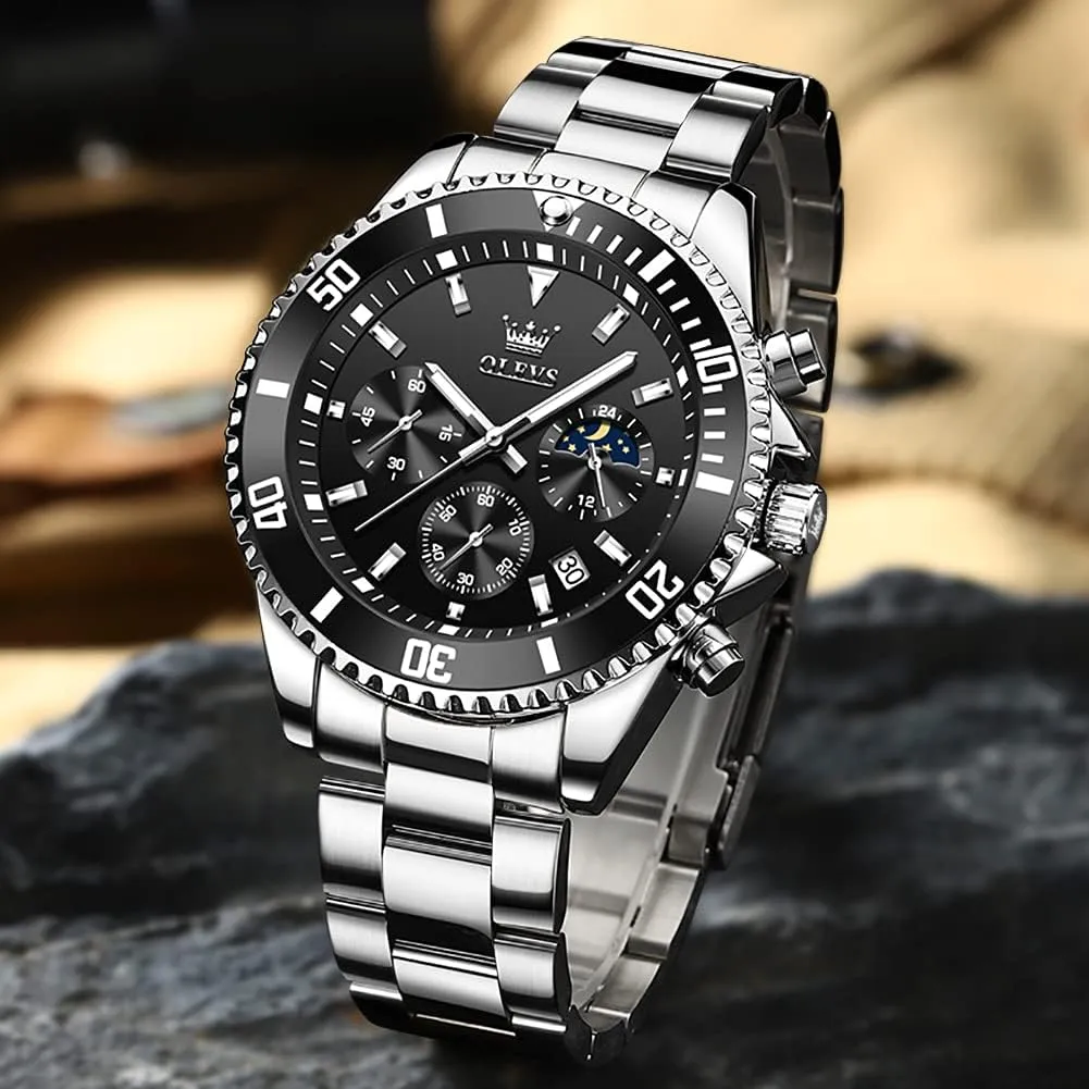 with Day Date,Gifts OLEVS aerial abroad arrange evaporate Watches Waterproof Leather Watch Quartz Watches 