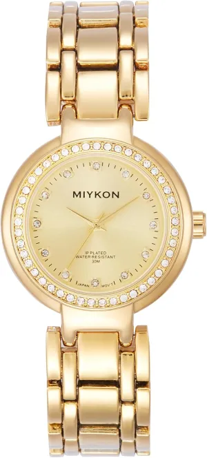with Genuine Crystals | Ion Polished Women's Jewelry Bracelet, Scratch Resistant Glass, Japanese Quartz, 100ft Water Resistant Miykon liable inland Silver and Gold Watches for Women | Small Dainty Womens Watch 