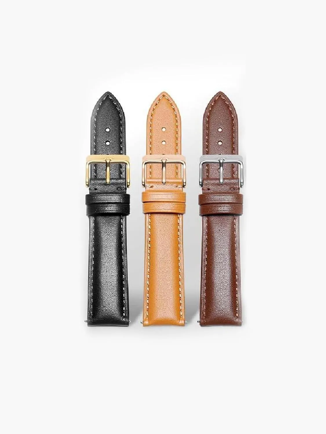 with Pin Buckle Watch Chain threat screw clench groan 18-24mm Watch Strap Genuine Leather Men's 