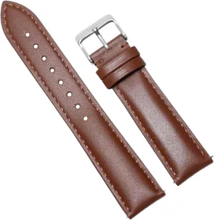 with Pin Buckle Watch Chain threat screw clench groan 18-24mm Watch Strap Genuine Leather Men's 