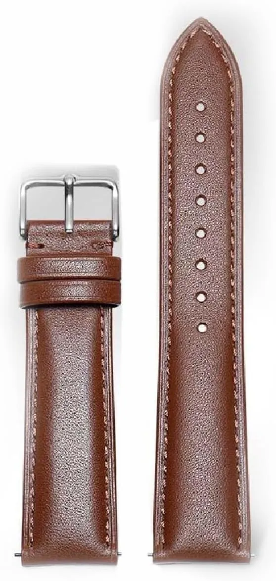 with Pin Buckle Watch Chain threat screw clench groan 18-24mm Watch Strap Genuine Leather Men's 