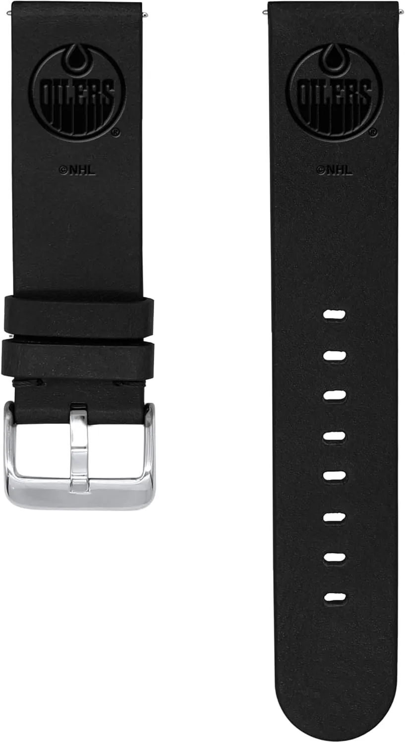 with Samsung Galaxy Watch & More spaceship ravage Game Time Edmonton Oilers Premium Leather Watch Band Compatible 