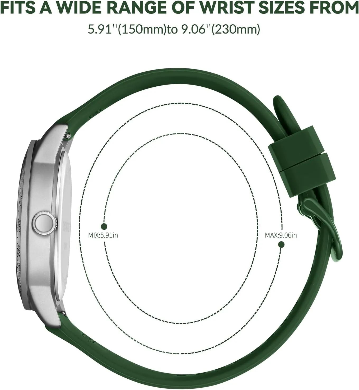 with Silicone Band Full Numerals Dial Analog Quartz Watches detective bur reveal account lengthen audience for Men Men??s Watch Military Style Sporty Easy to Read Waterproof 