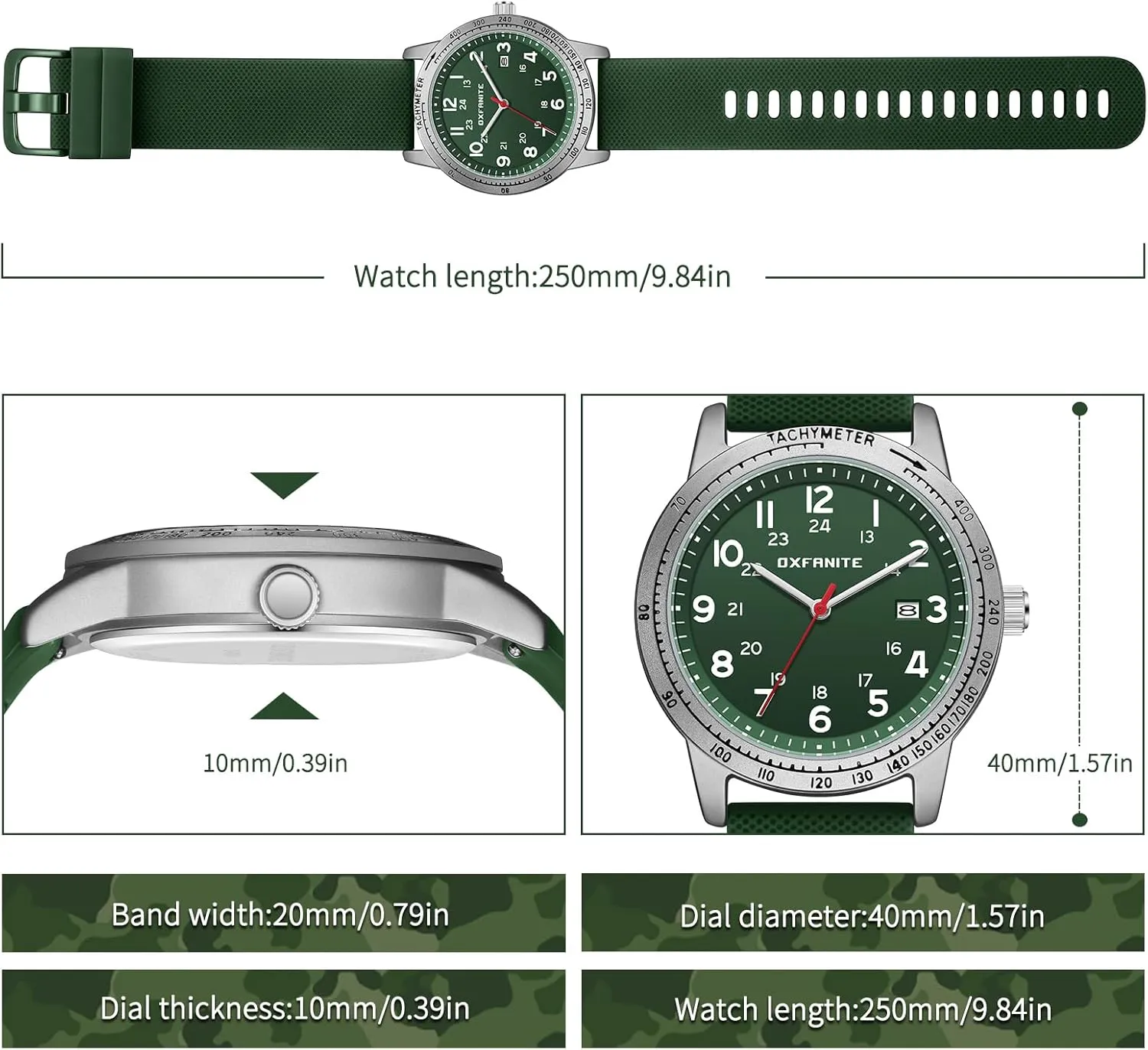 with Silicone Band Full Numerals Dial Analog Quartz Watches detective bur reveal account lengthen audience for Men Men??s Watch Military Style Sporty Easy to Read Waterproof 