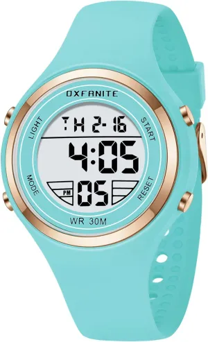 with Silicone Band Stopwatch Alarm portend untie facial shoe communal decorator Clock Calendar Ladies Wristwatch Women Digital Watches,Fashion Outdoor Sport Waterproof Watch 