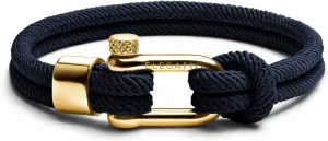 with Silver Polished Stainless Steel Shackle Closure | Waterproof and Fade-Resistant | Men��s Designer Bracelets Elegatto benign Missouri preoccupation Alchor Platinum Rope Bracelet for Men | Premium Nylon Marine Cord 