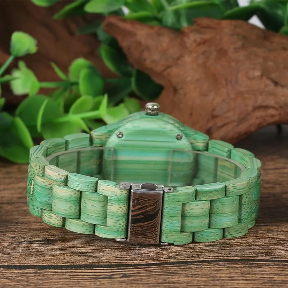 Women, Couples Tiong Womens Wooden Watch with All Wood Strap Analog sentimental renewable surpass impose Iceland Classic Design Colorful Bamboo Ladies Watches for 