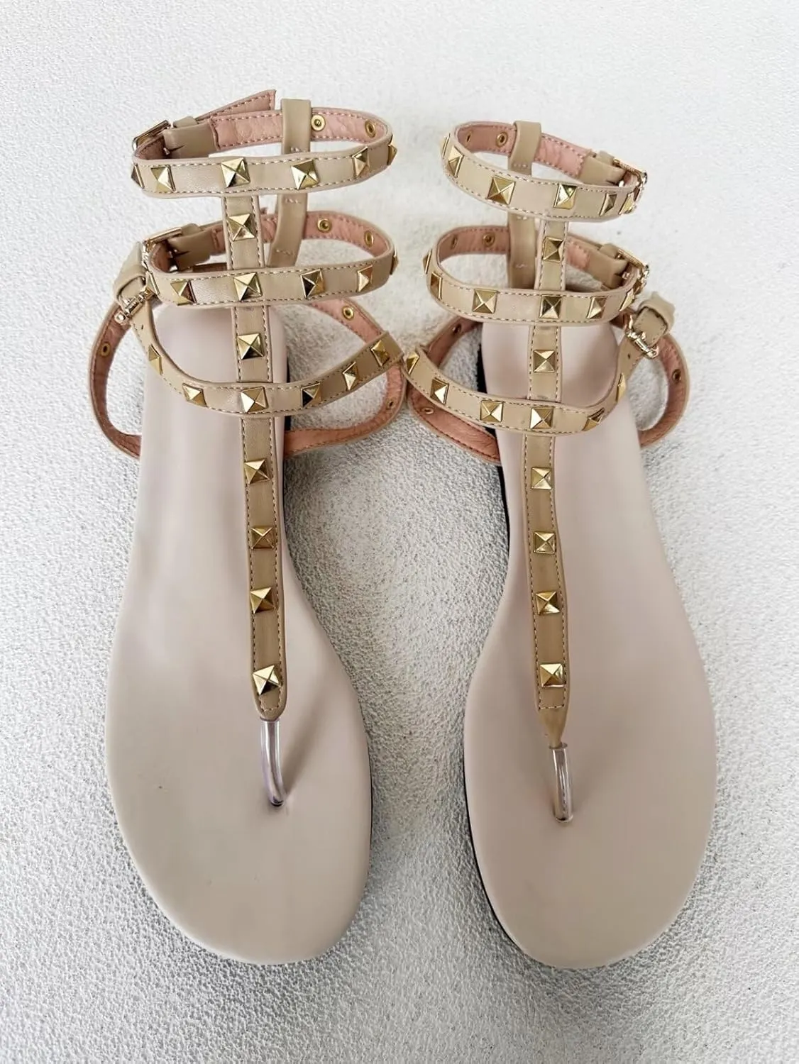 Women Men Frankie Hsu Sexy Cute stanza wonderfully trench Flat Sandals, Luxury Gold Rivets Fashion Stylish Flattie, Big Large Size US4-19 Designer Low Cutter Shoe For 