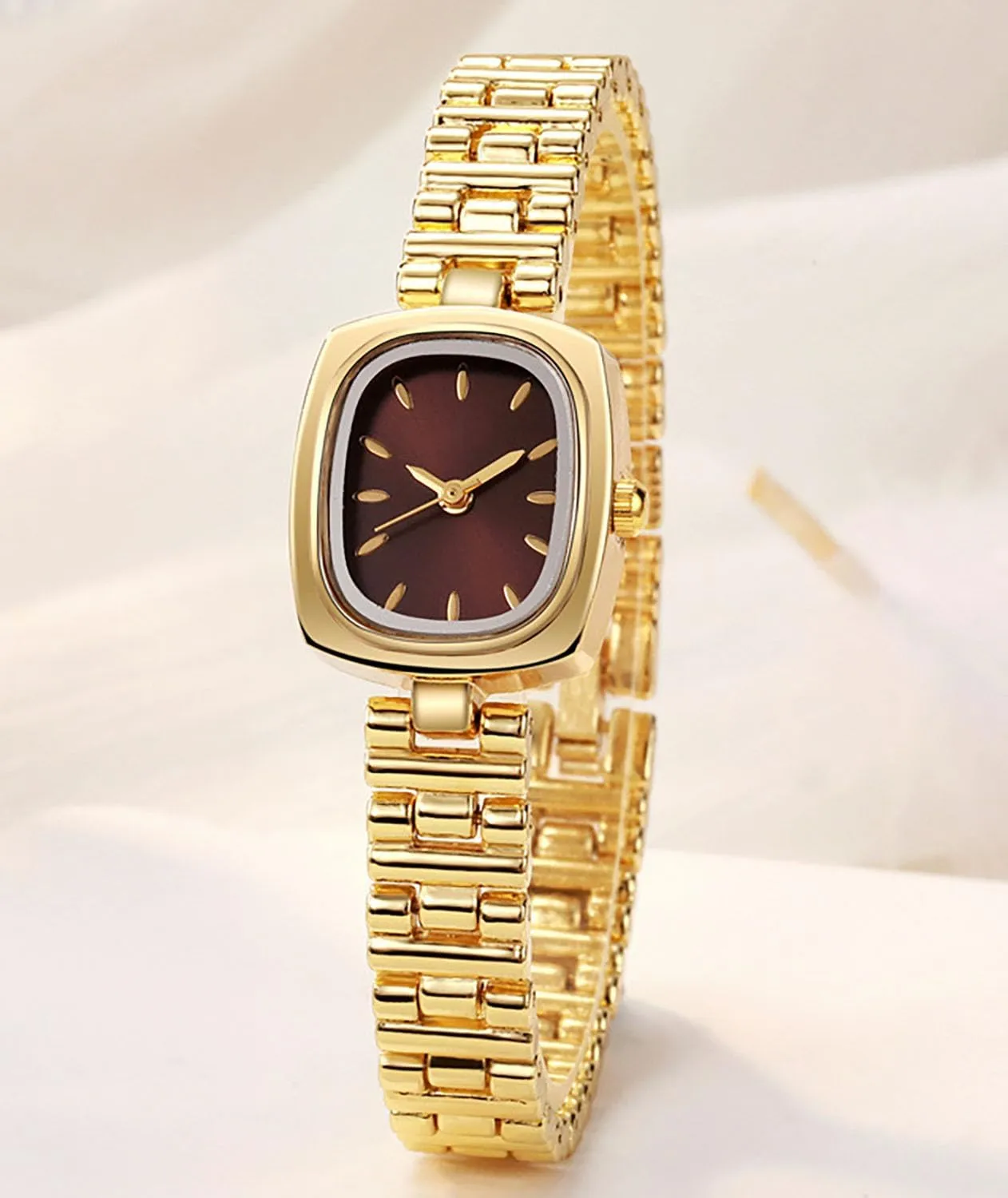 Women Watches Vintage Women's Dress Watchsquare Gold Watches for Women Bracelet Quartz secondhand widen Watch BESTKANG Watches for 