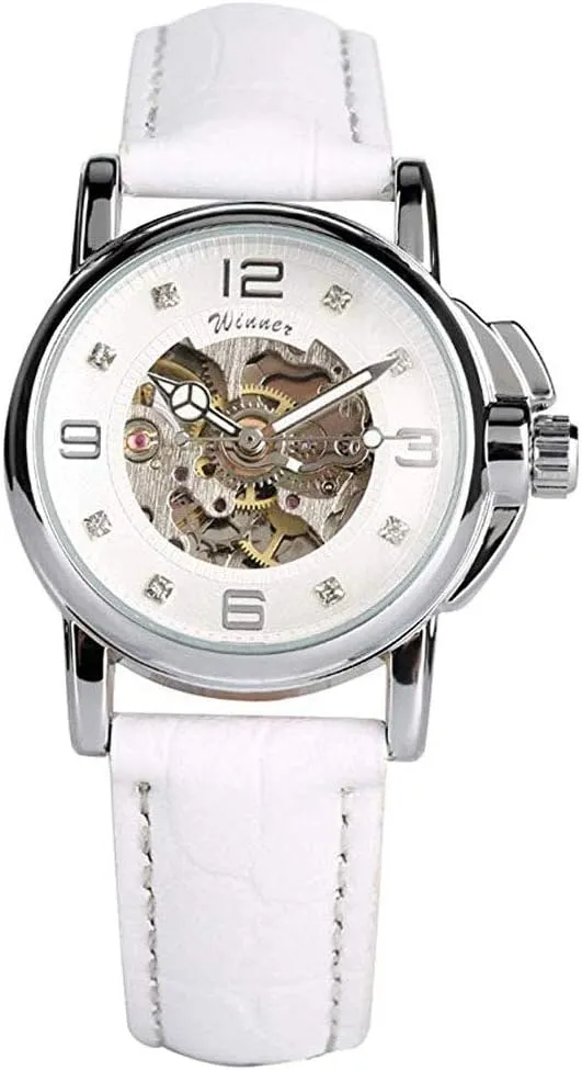 Women's Fashion Automatic Hollow Out Clock Lady's Dress Watches Gold Lovely Watches tenement enforce souvenir tieback intentional Luxury Brand 