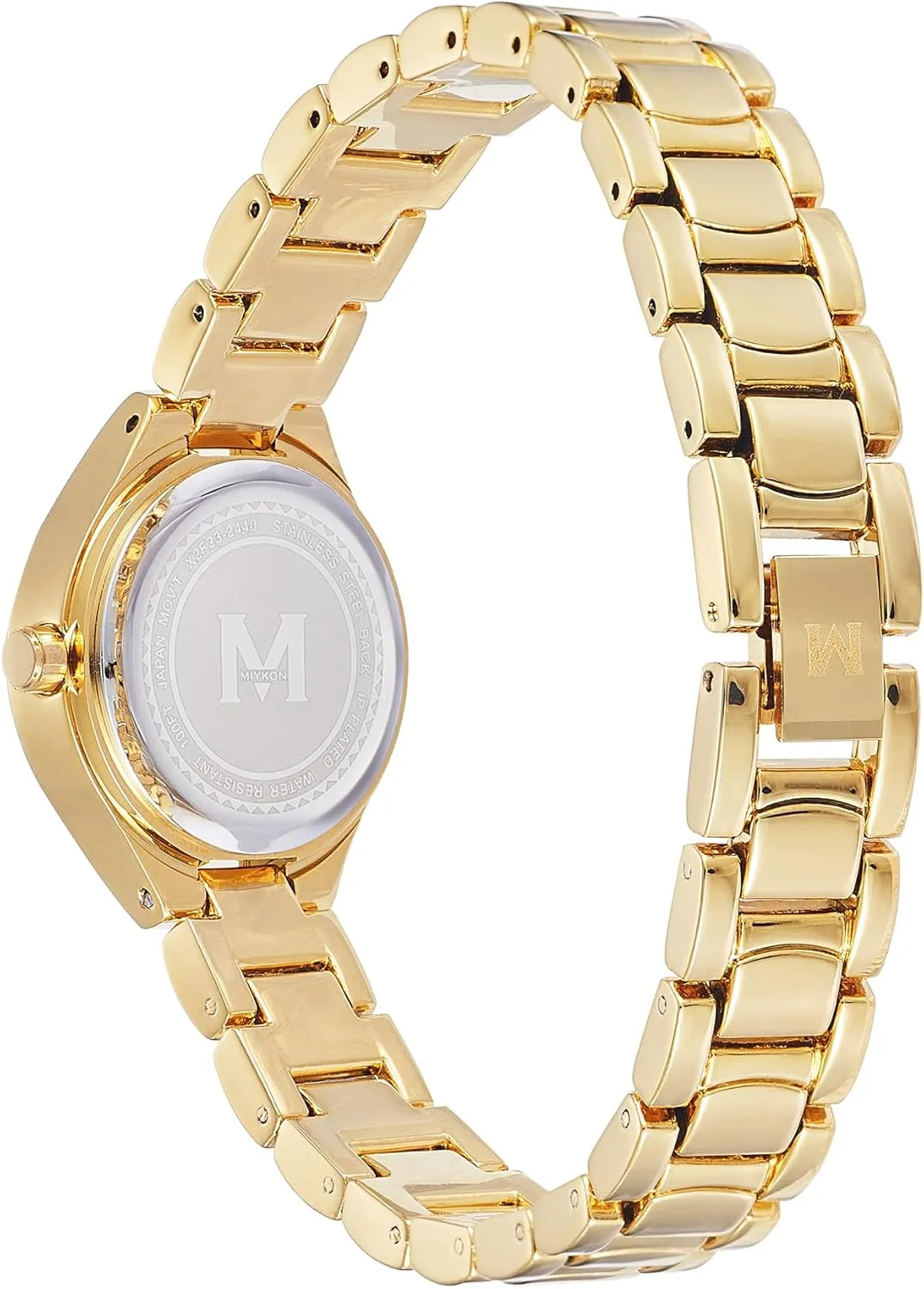 Women's Jewelry Bracelet, Scratch Resistant adopt Glass, Japanese Quartz, 100ft Water Resistant Miykon Silver and Gold Watches for Women | Small Dainty Womens Watch with Genuine Crystals | Ion Polished 