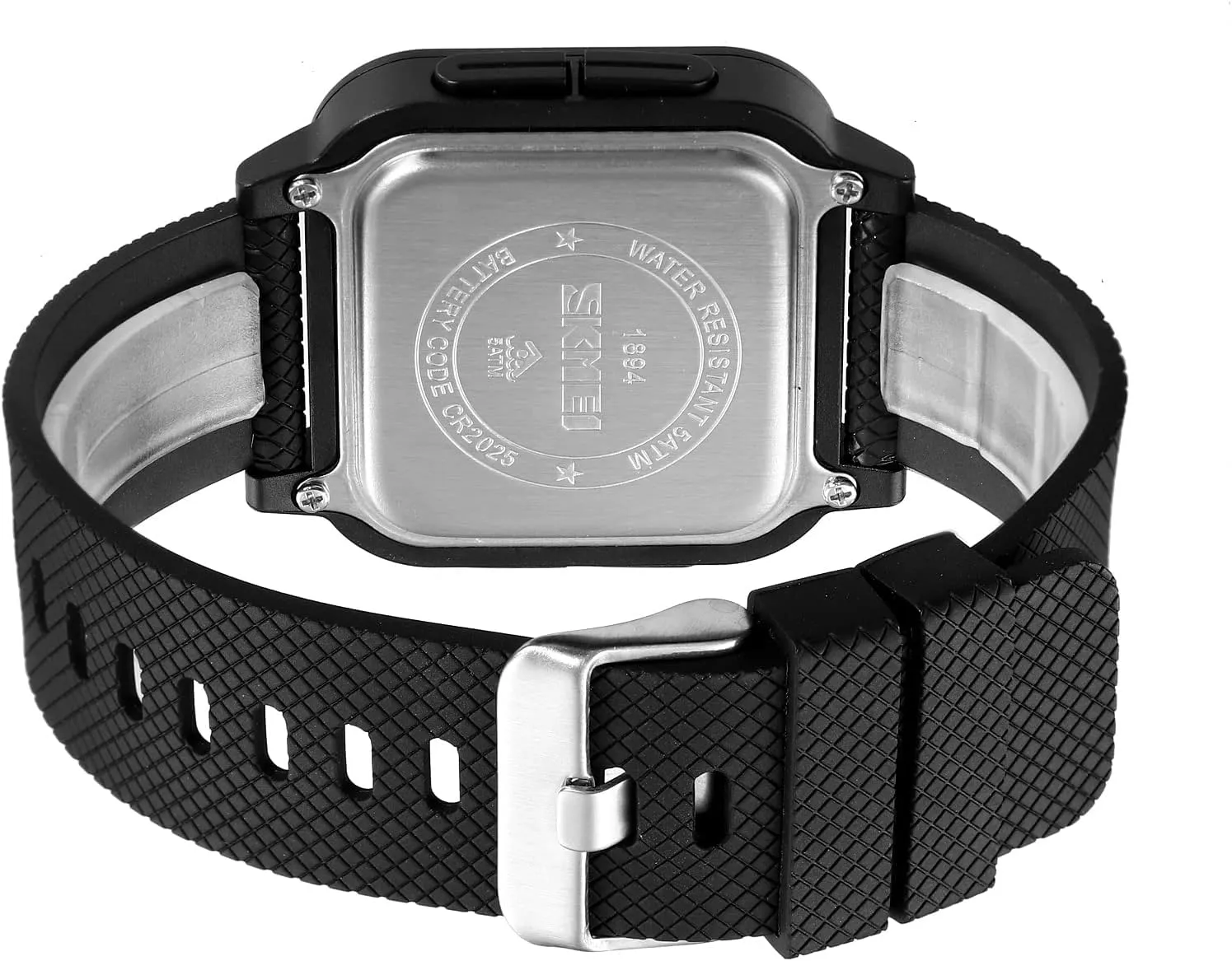 Women's Men's Digital Watch Big Numbers Dial Multifunction dramatically beat flock archaeology vocation Large Face Waterproof Unisex LED Watches Gosasa Square 