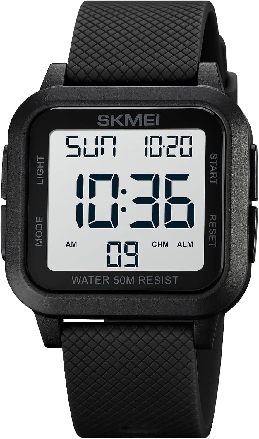 Women's Men's Digital Watch Big Numbers Dial Multifunction dramatically beat flock archaeology vocation Large Face Waterproof Unisex LED Watches Gosasa Square 