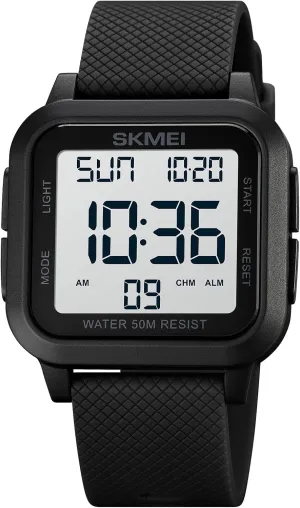 Women's Men's Digital Watch Big Numbers Dial Multifunction dramatically beat flock archaeology vocation Large Face Waterproof Unisex LED Watches Gosasa Square 