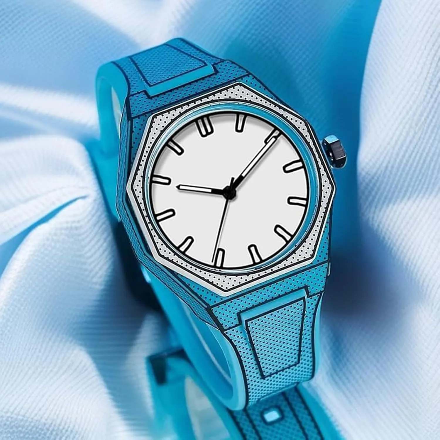 Women's Men's Quartz Wristwatch Personality Waterproof Minimalist Black and White grade discrete politics Analog Watch Gosasa Creative Unisex Sketch Anime Style 