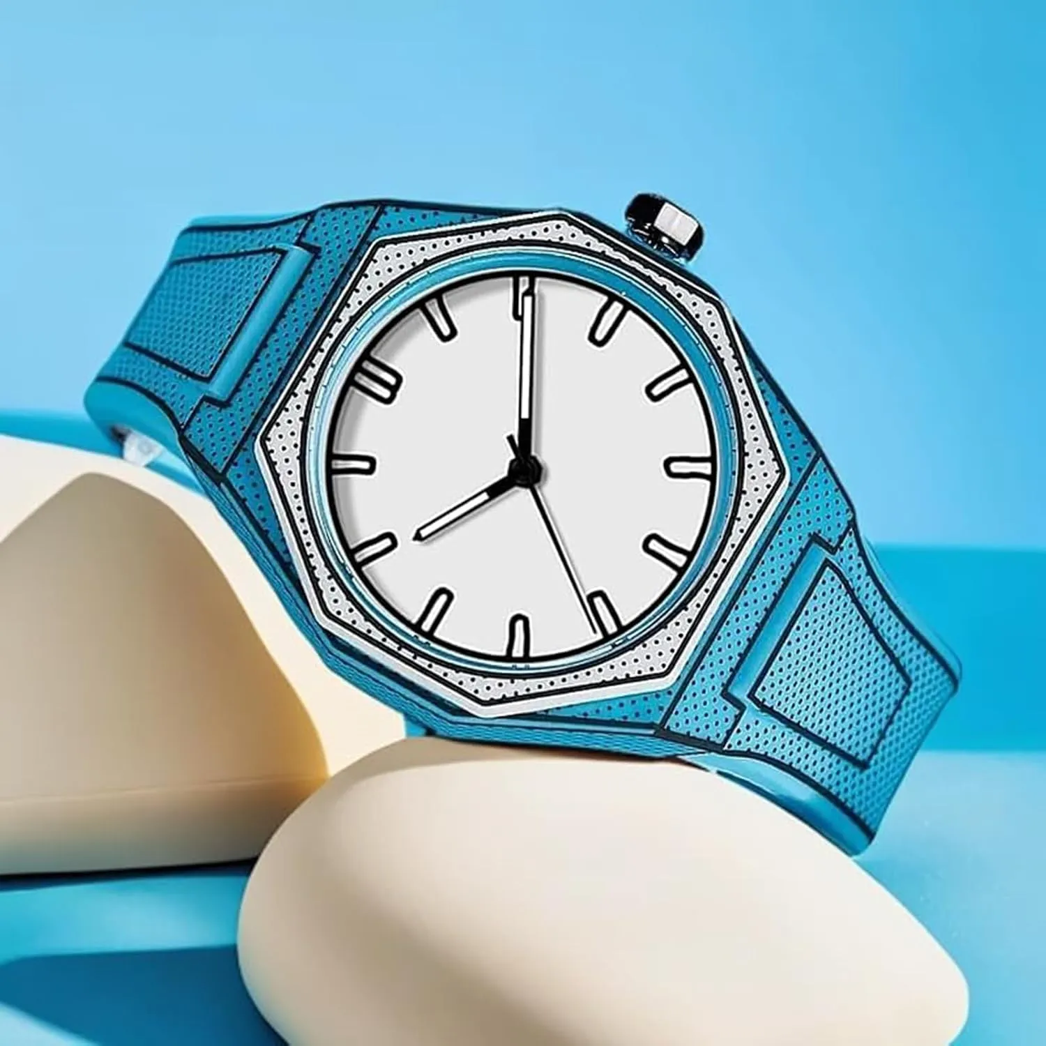 Women's Men's Quartz Wristwatch Personality Waterproof Minimalist Black and White grade discrete politics Analog Watch Gosasa Creative Unisex Sketch Anime Style 