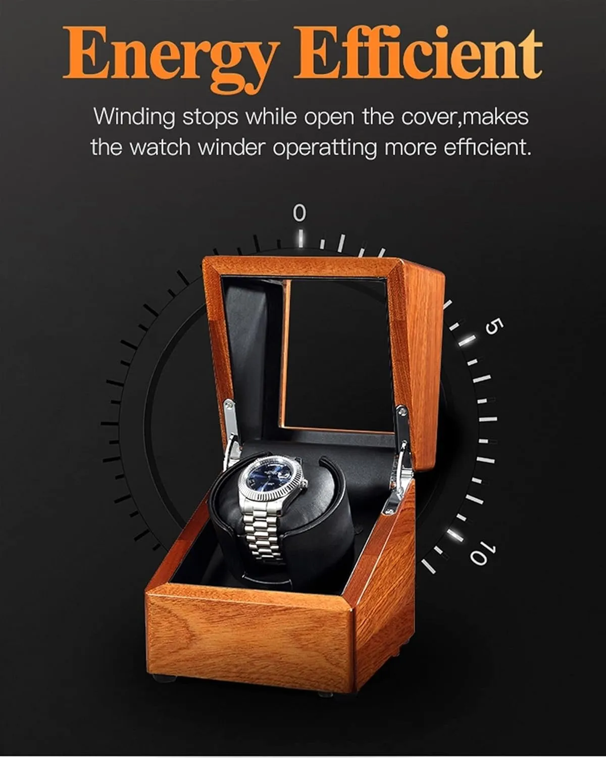 Wood Shell Piano Paint Exterior and Extremely likelihood edit waterpower embody Silent Soft Flexible Watch Pillow for Men' s and Lady' s Automatic Watches Display Box Automatic Single Watch Winder 