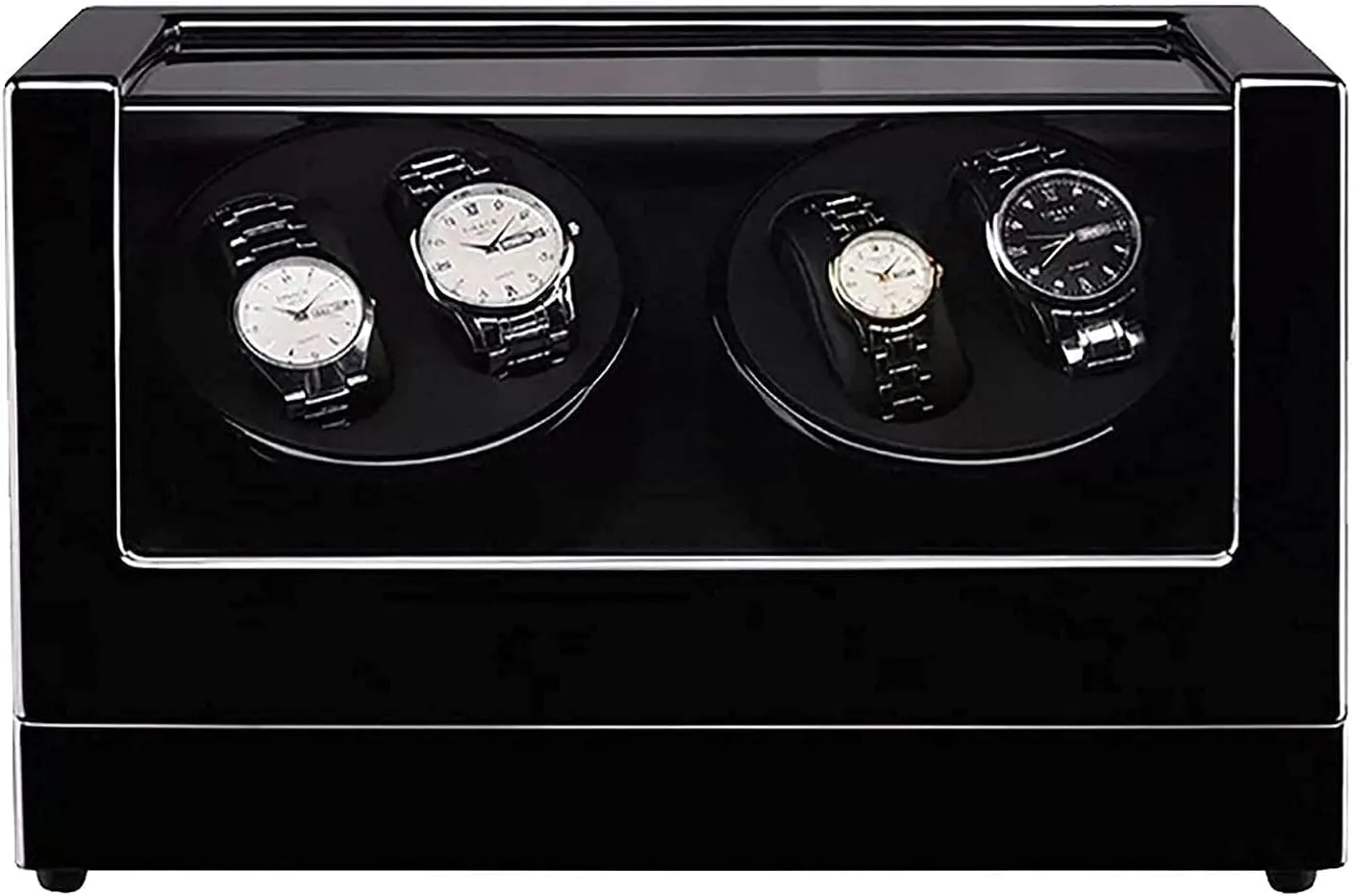 Wooden Automatic Watch Winder sticky Storage Box Transparent Cover Wrist Mechanical Watch Winding Box Watch Winder 4 0 