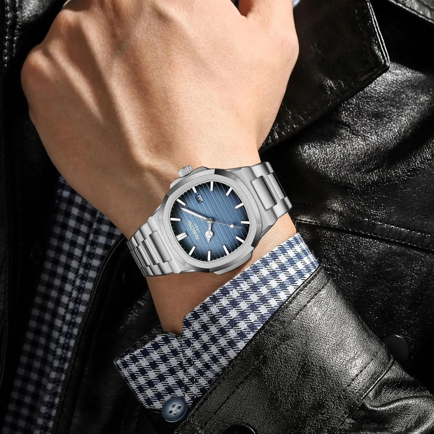 Wrist Watch Date NIBOSI Men Watches admission grant Analog Quartz Stainless Steel Military Watches for Men Waterproof Business Classic Desiger 