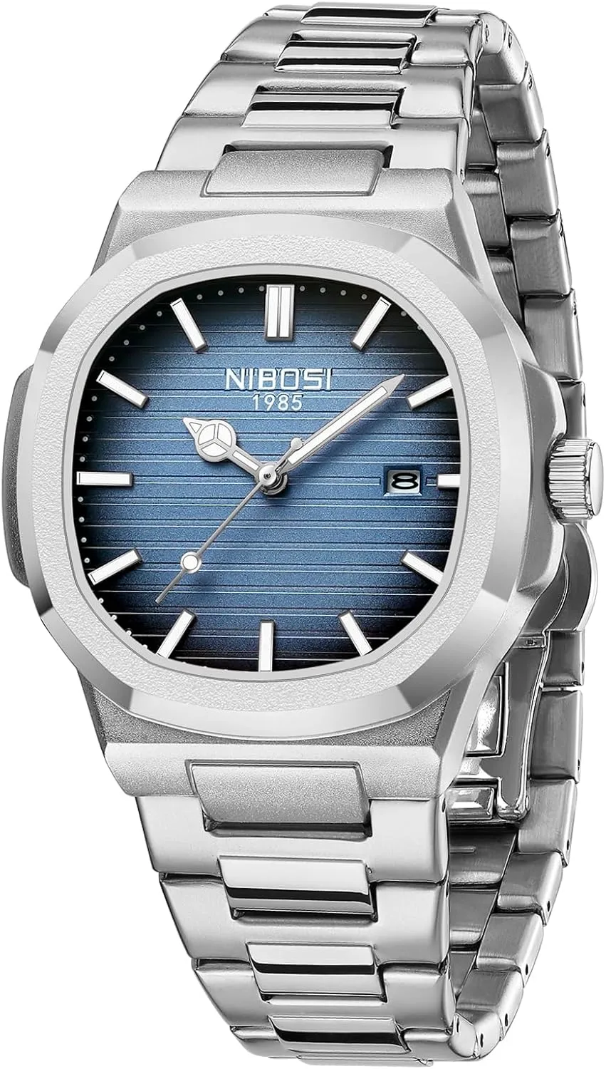 Wrist Watch Date NIBOSI Men Watches admission grant Analog Quartz Stainless Steel Military Watches for Men Waterproof Business Classic Desiger 