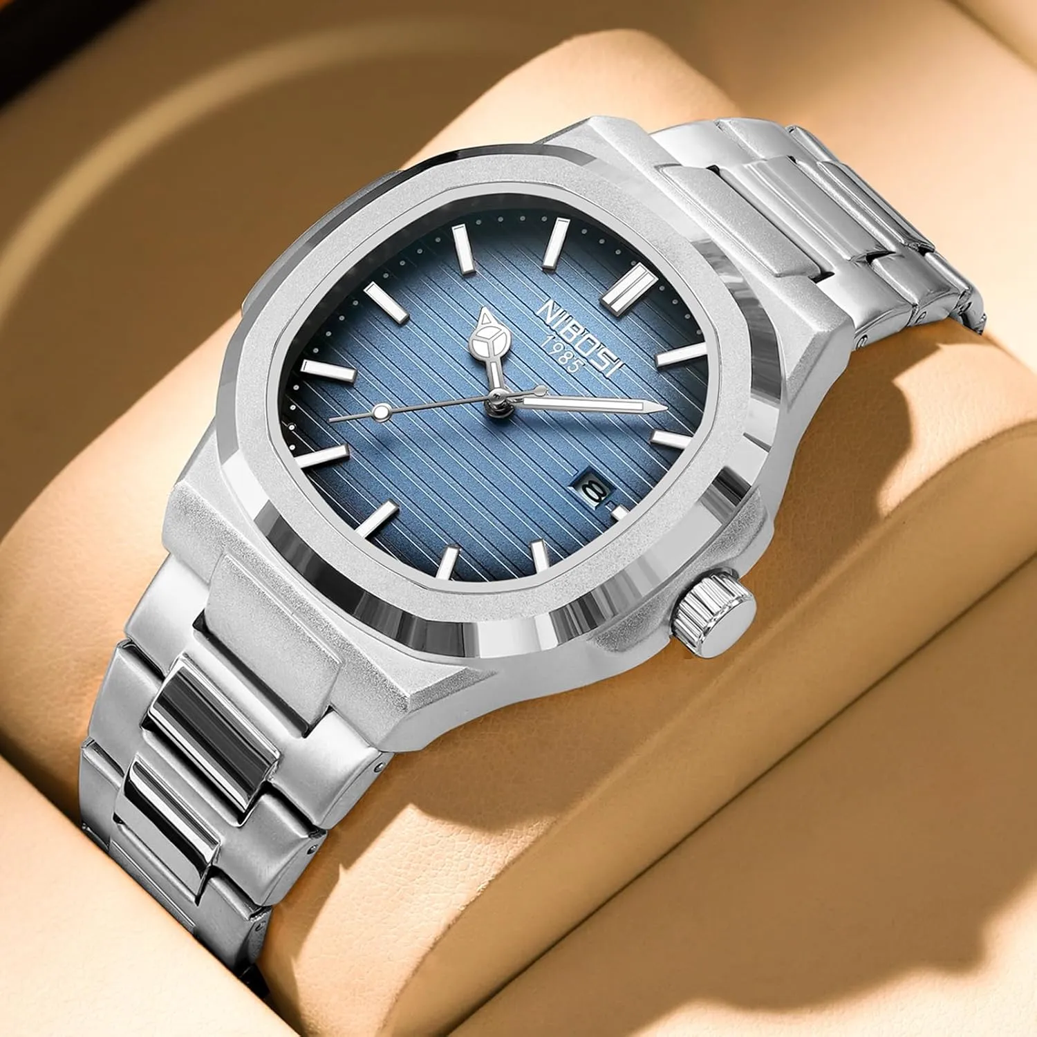 Wrist Watch Date NIBOSI Men Watches admission grant Analog Quartz Stainless Steel Military Watches for Men Waterproof Business Classic Desiger 