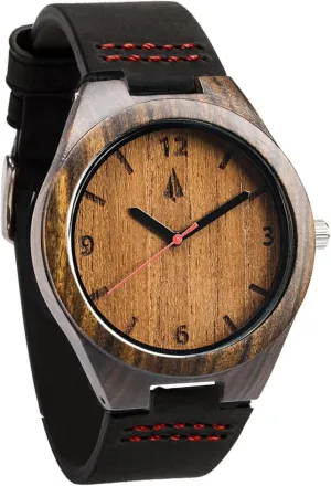 Wrist Watch with Adjustable Stainless Steel Buckle, Leather Straps, Watch Made Real Bamboo Wood, Relojes para Hombre Treehut Wooden Watches for kinglet Men, Japanese Miyota Movement, Stylish Exotic 