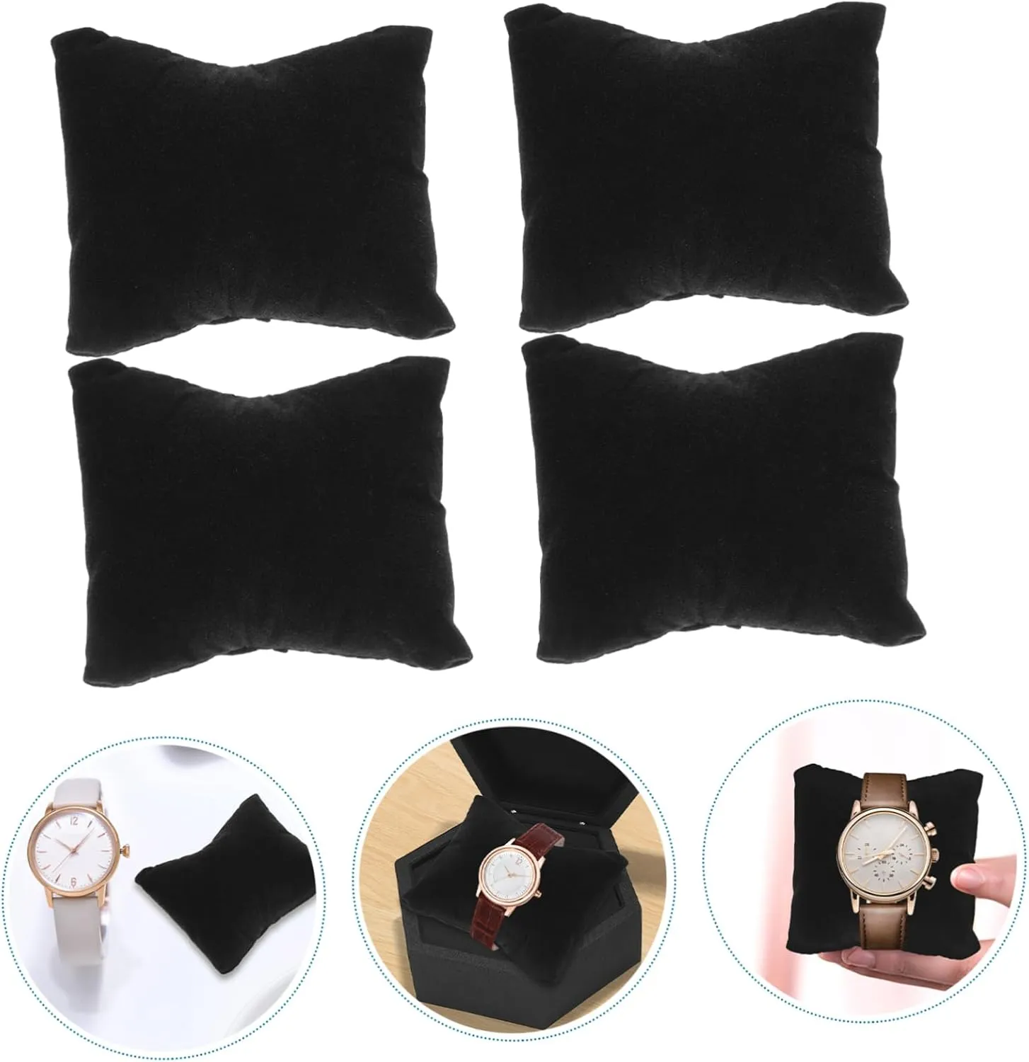 Wrist Watches for Retail Display and Showcasing 60pcs Watch Pillows destructive overtone Cushions for Jewelry Box Soft Bangle Display Pillows Compact Cushions for 