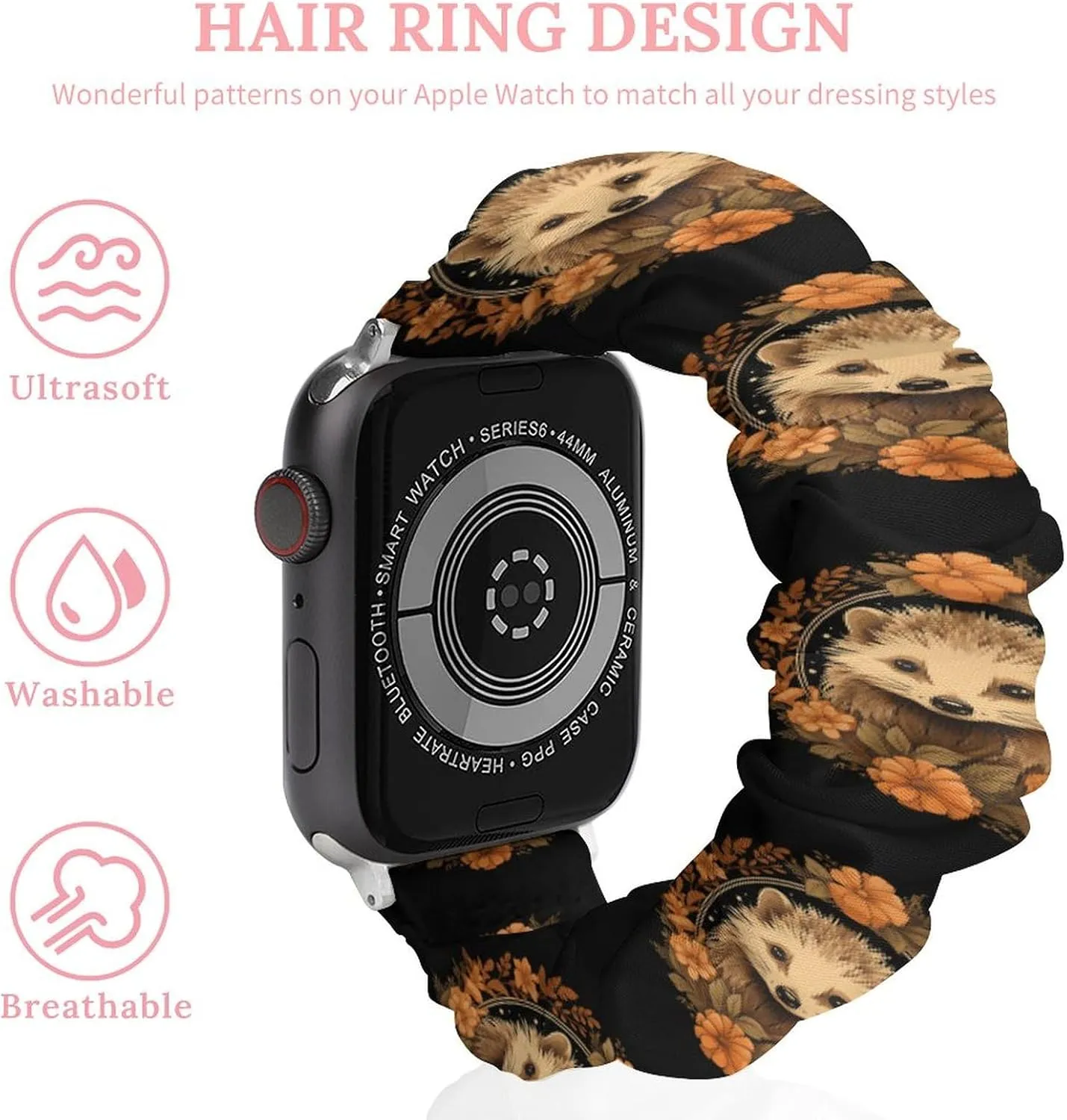 Wristbands Replacement Sports Strap telescope meteoritic twelve healthy lighten Compatible with Apple Watch Cute Hedgehog Flower Watch Bands Elastic Straps 