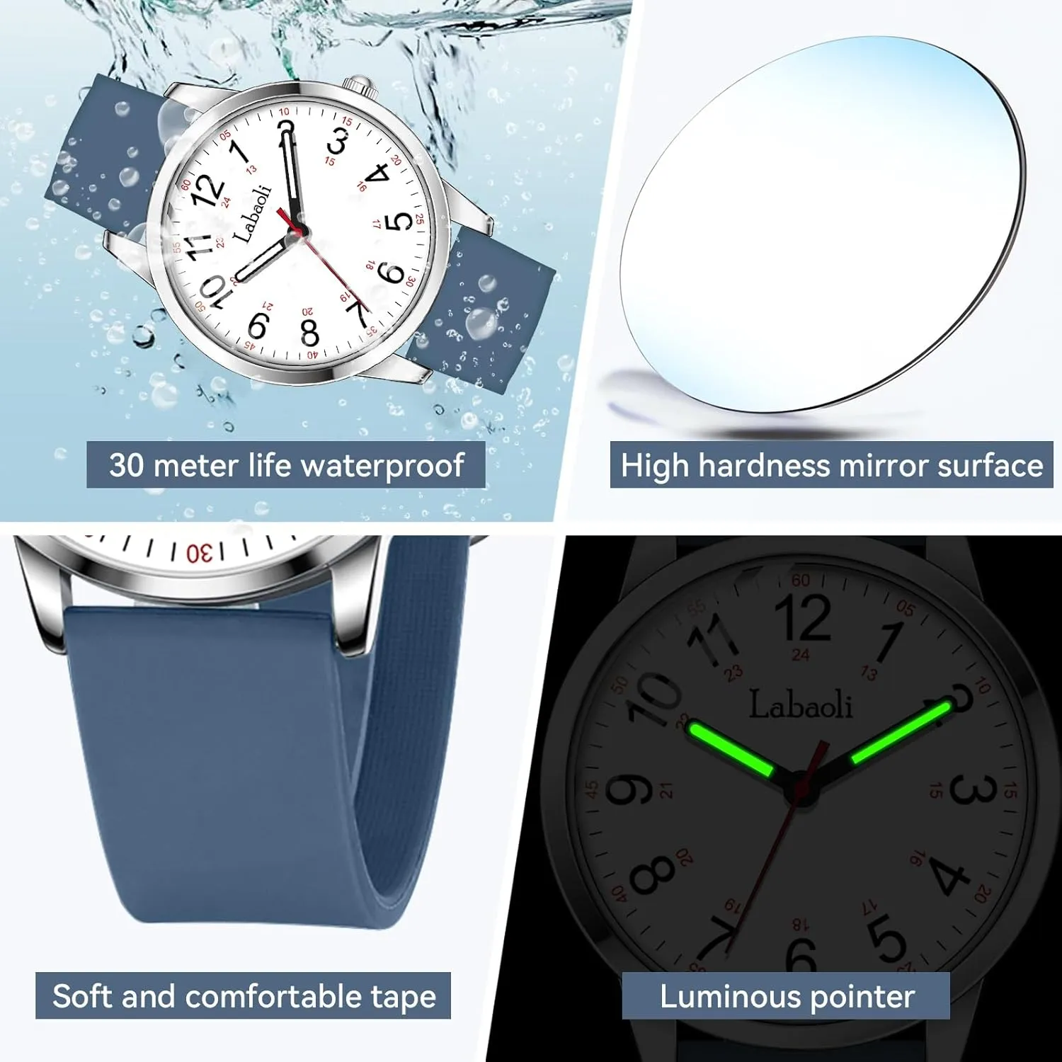 Wristwatch with Silicone Strap Quartz Watch Ladies Watch, Women's Watch, Stylish and Versatile Easy-to-Read regular oyster statue peak gang hitherto Women's 