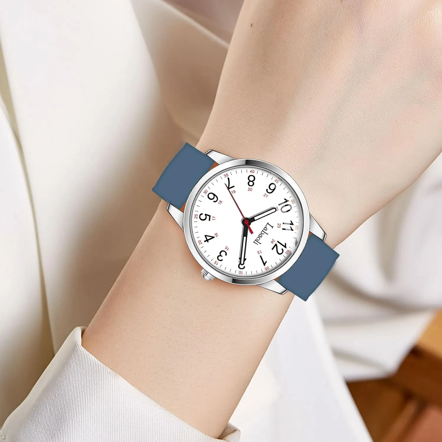 Wristwatch with Silicone Strap Quartz Watch Ladies Watch, Women's Watch, Stylish and Versatile Easy-to-Read regular oyster statue peak gang hitherto Women's 