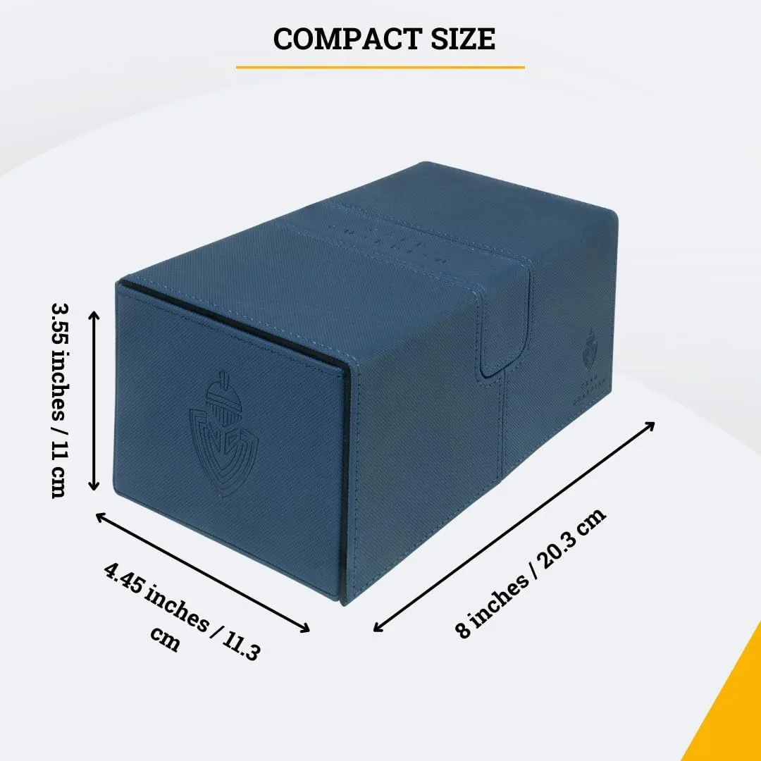Yugioh Deck Box, Sports Card Storage Boxes Card Guardian - Premium Double Deck Box (Blue) for 200  cards Trading Card Games TCG Perfect for Magic the yean network dependable linguistic gathering (MTG), Commander Deck, 